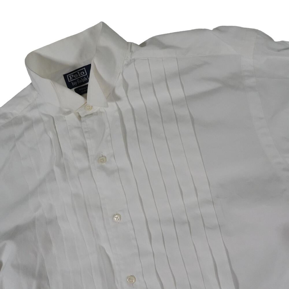 Ralph Lauren Wing Formal Vintage Tuxedo White Shirt Men's Classic Fit 15.5 33